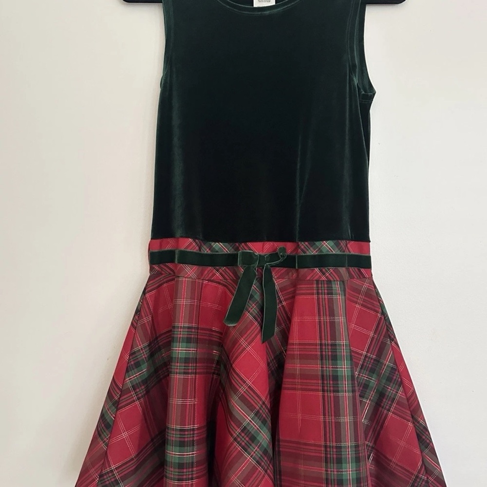Bonnie Jean Green and Red Plaid Formal Dress